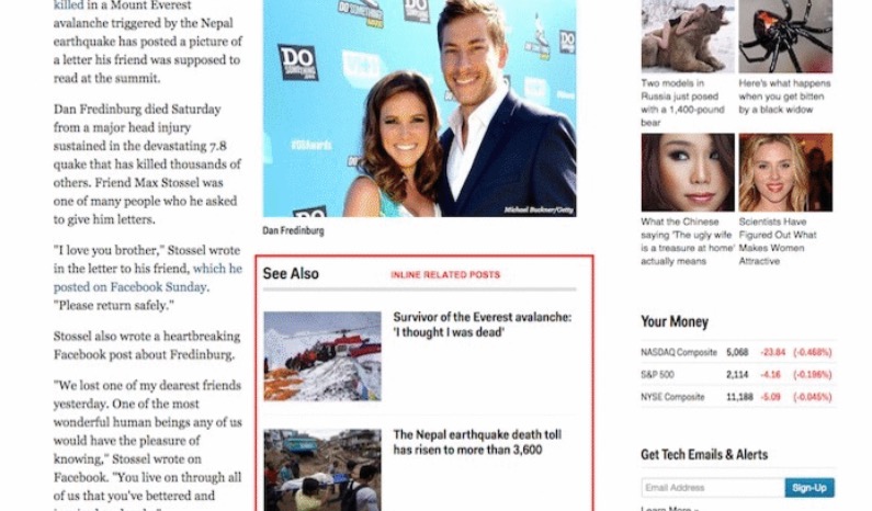 Plugin de artículos relacionados WordPress dentro de post